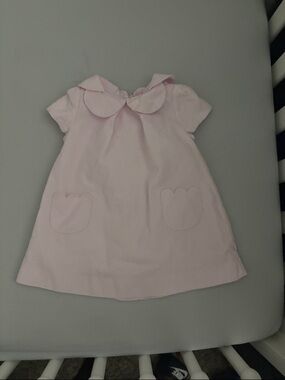 Pink Baby Dress with Peter Pan Collar jacadi